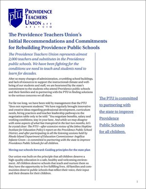 Providence-Teachers-Union-Plan cover sheet